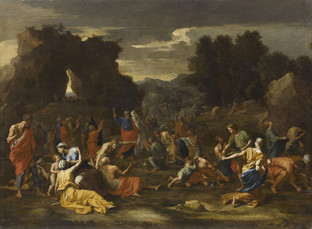 Detail of The Israelites gathering Manna, 1638 by Anonymous