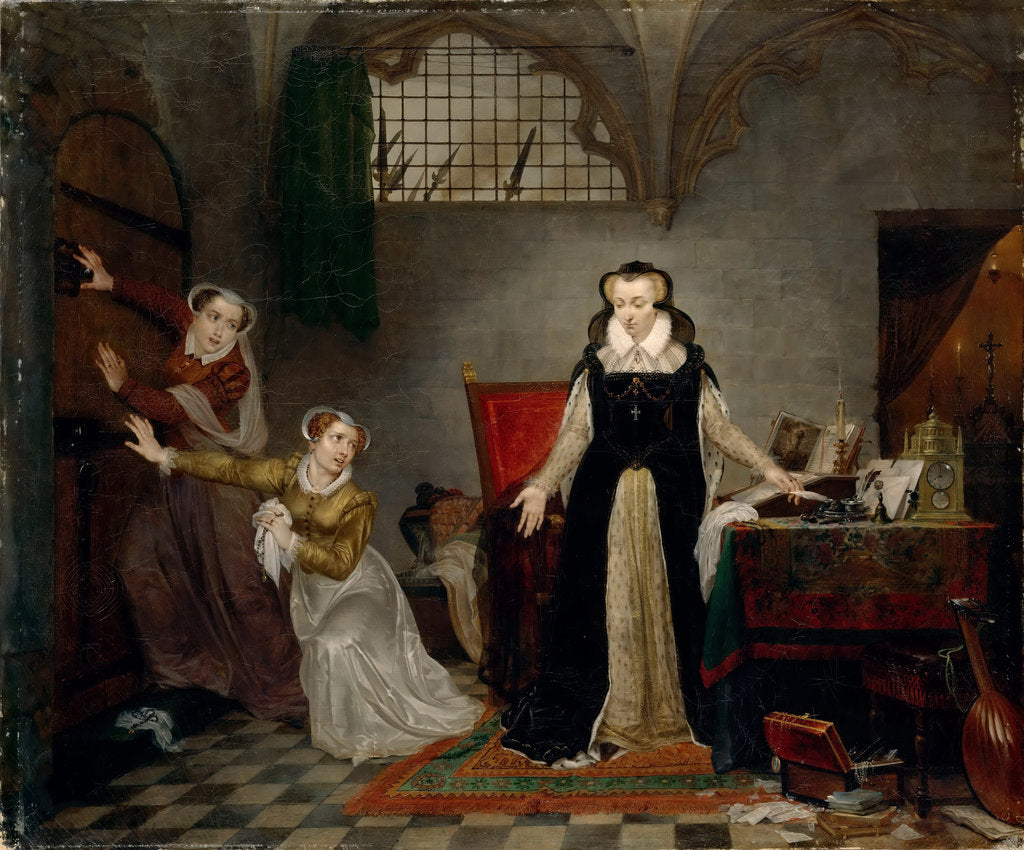 Detail of The last hours of Mary Stuart, Queen of Scots, ca 1819 by Anonymous
