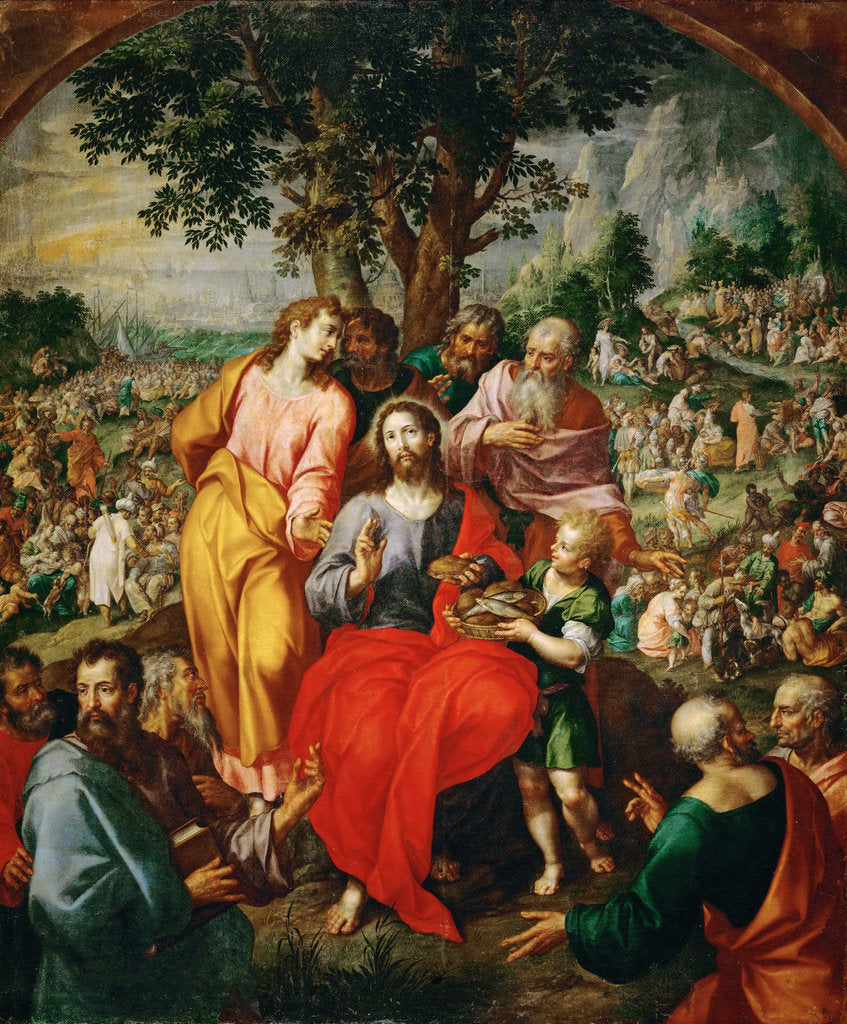 Detail of The Miracle of the Five Loaves and Two Fishes, ca 1590 by Anonymous
