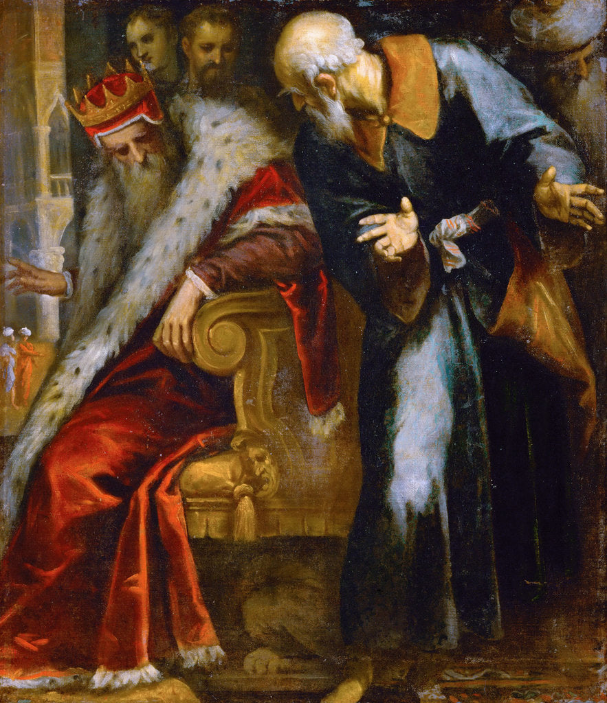 Detail of The Prophet Nathan rebukes King David, Early 17th cen by Anonymous