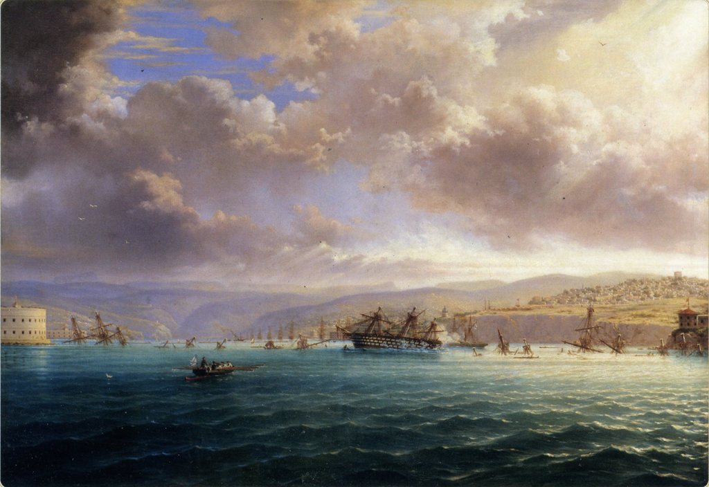 Detail of The Self-sinking of the Black Sea Fleet in the Bay of Sevastopol in 1856, 1872 by Anonymous