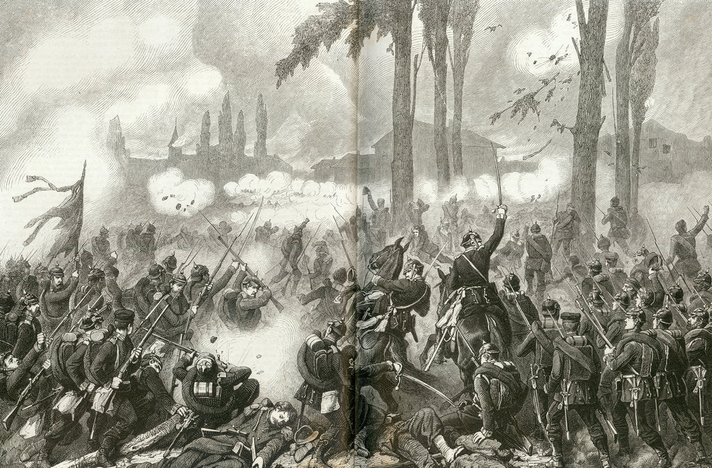 Detail of The taking of Saint-Privat-la-Montagne at the Battle of Gravelotte, 1871 by Anonymous