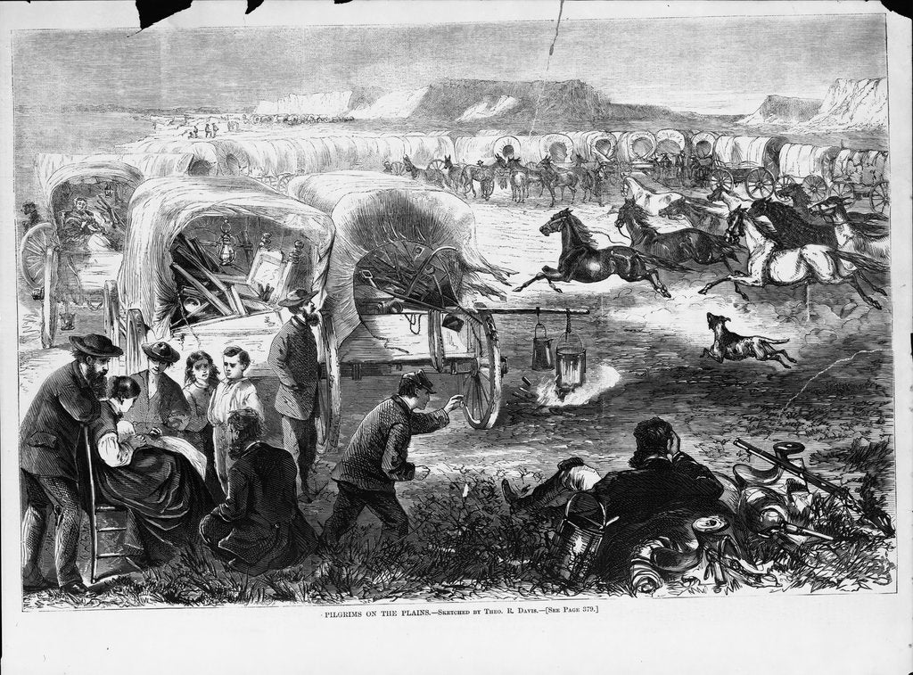 Detail of The Westward Expansion, 1869 by Anonymous