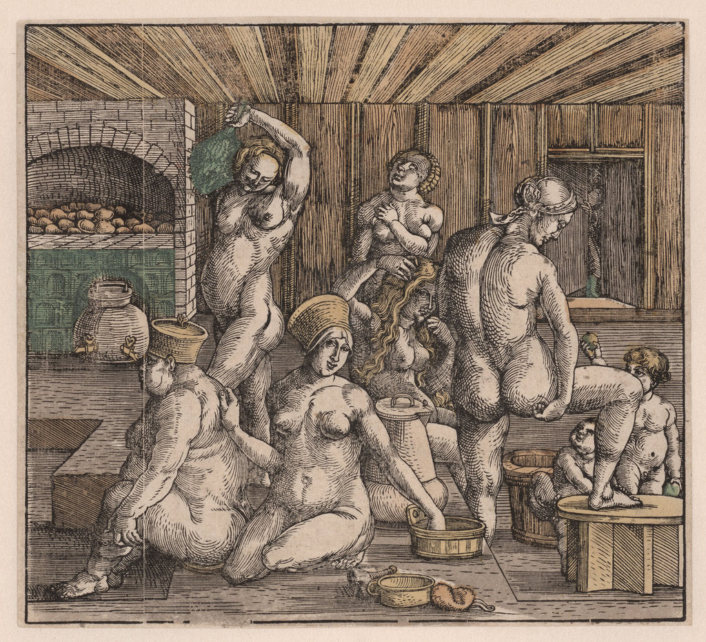 Detail of The womens bath, c. 1500 by Anonymous