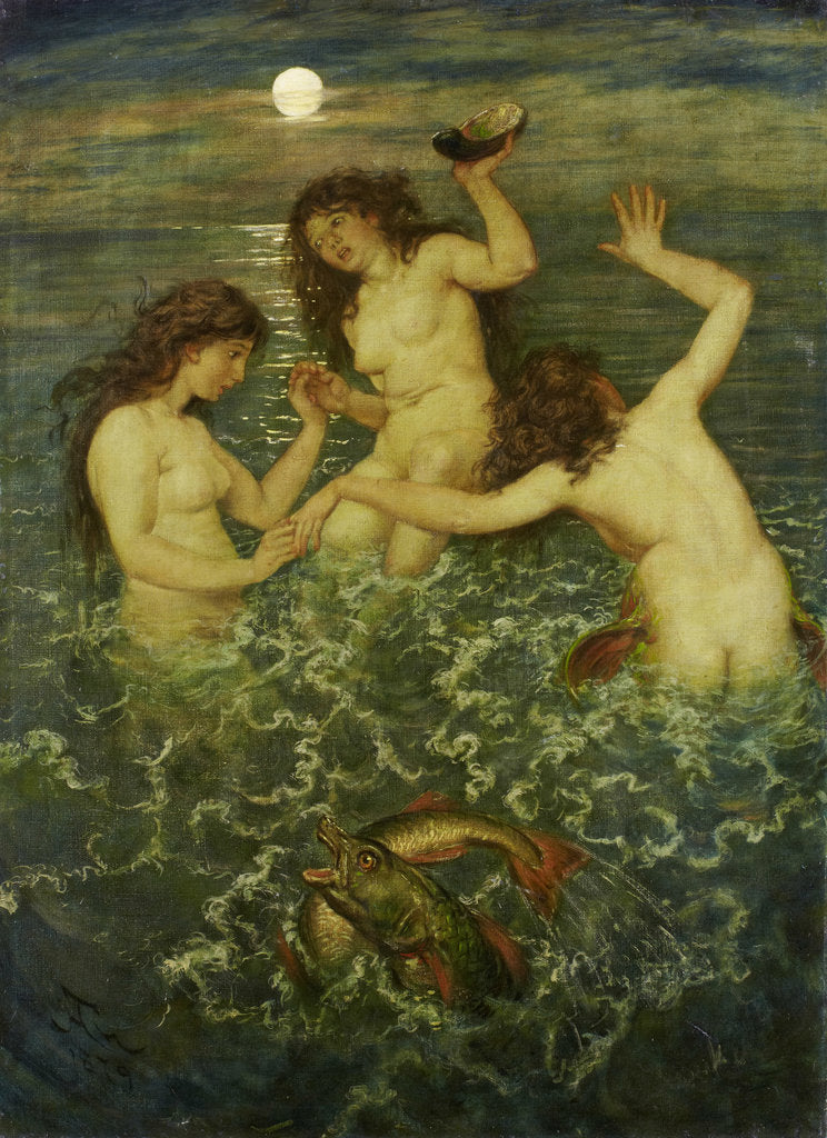 Detail of Three Mermaids, 1879 by Anonymous