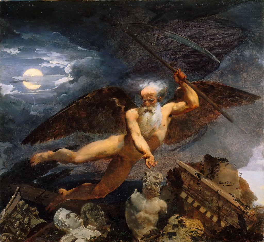 Detail of Time displays ruins and masterpieces, 1822 by Anonymous