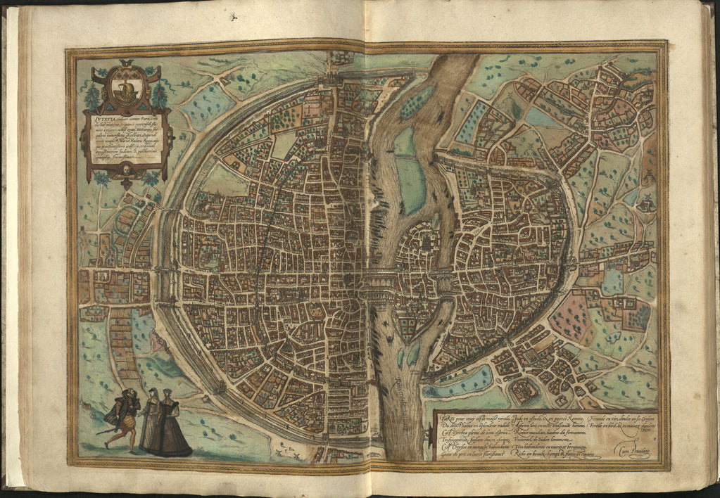 Detail of View of Paris, 1572 by Anonymous