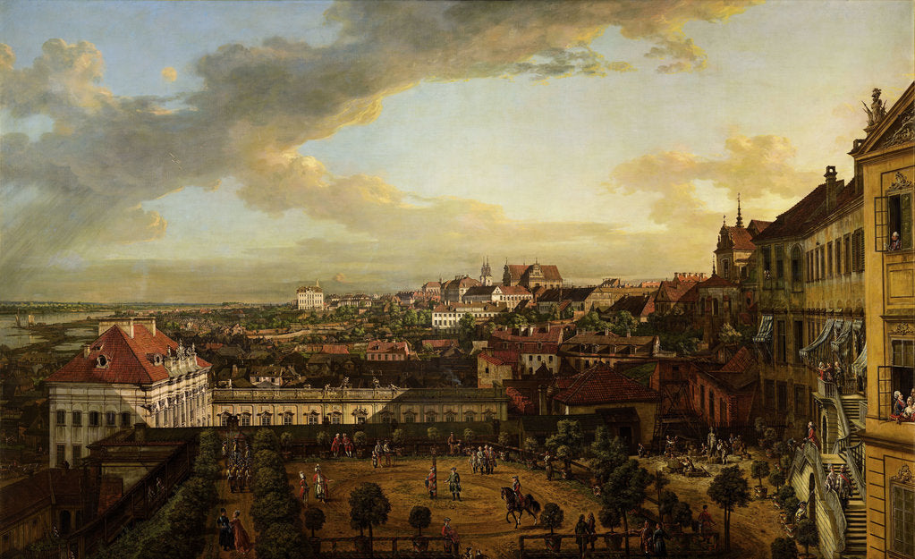 Detail of View of Warsaw from the terrace of the Royal Castle, 1773 by Anonymous