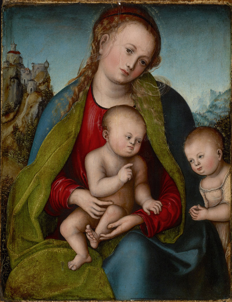 Detail of Virgin and child with John the Baptist as a Boy, by Anonymous