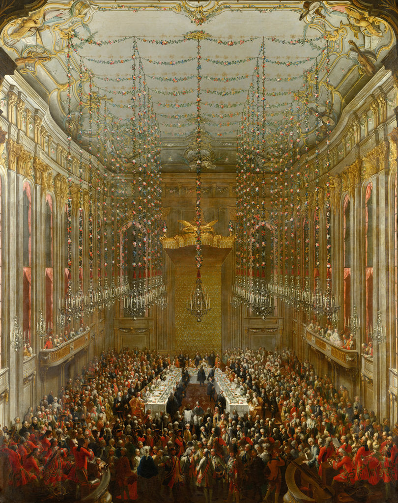 Detail of Wedding Supper in the Redoute Hall of the Vienna Hofburg, 1760, 1763 by Anonymous