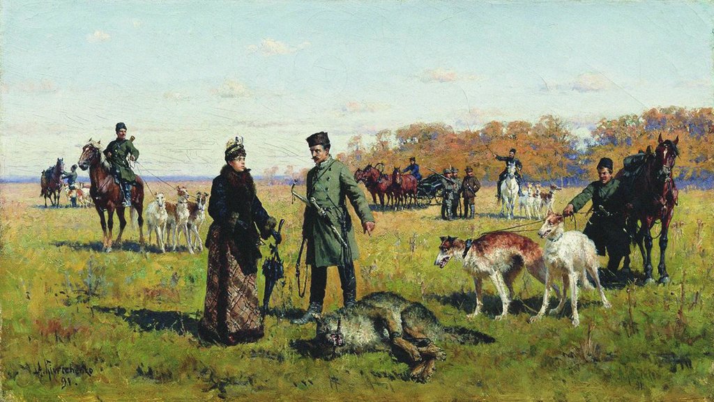 Detail of Wolf Bound, 1891 by Anonymous