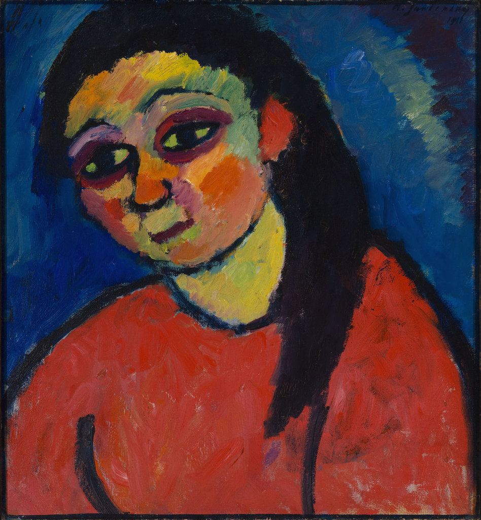 Detail of Woman with red blouse, 1911 by Anonymous