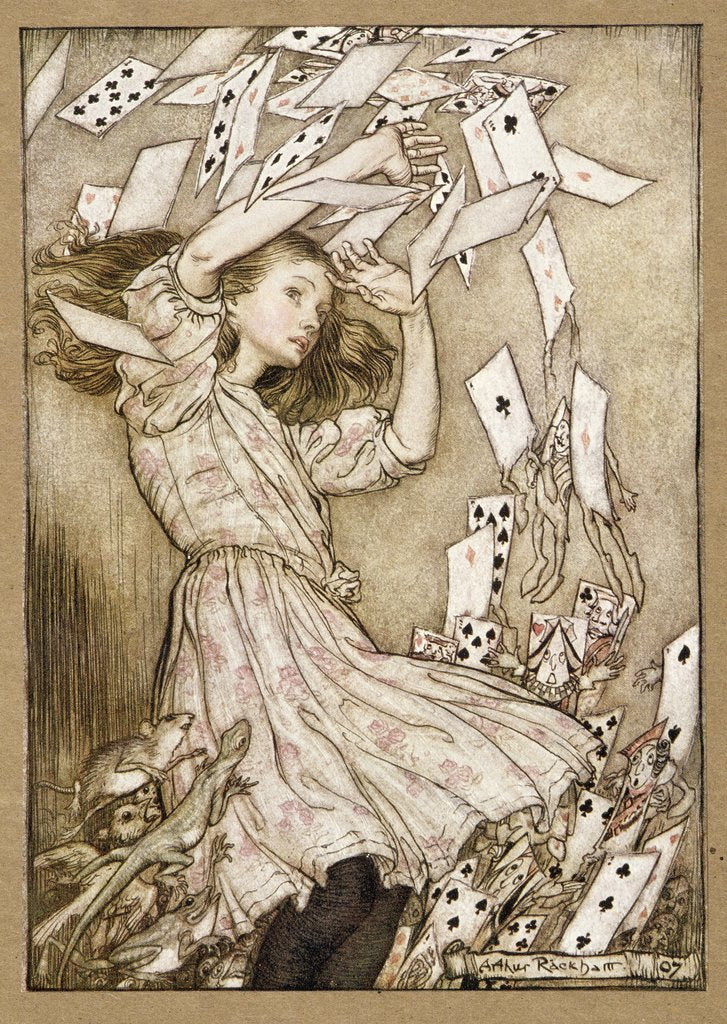 Detail of At this the whole pack rose up into the air, and came flying down upon her, 1907 by Anonymous