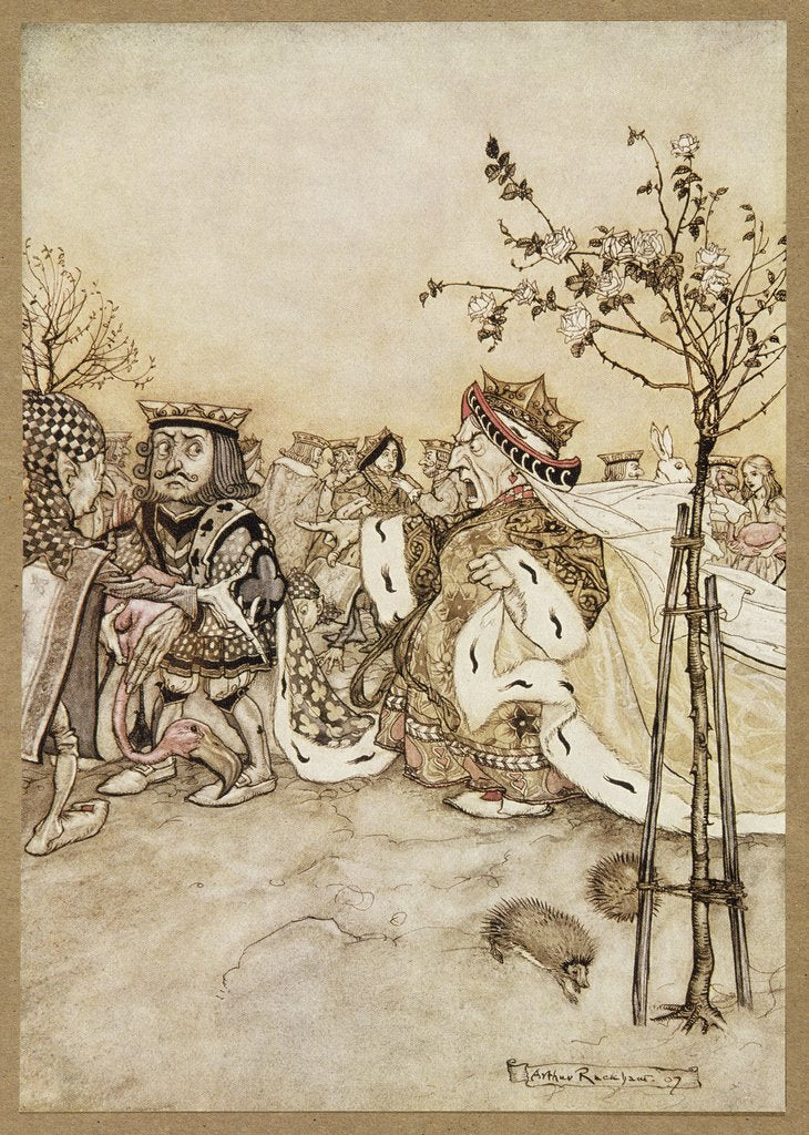 Detail of The Queen never left off quarrelling with the other players..., 1907 by Anonymous