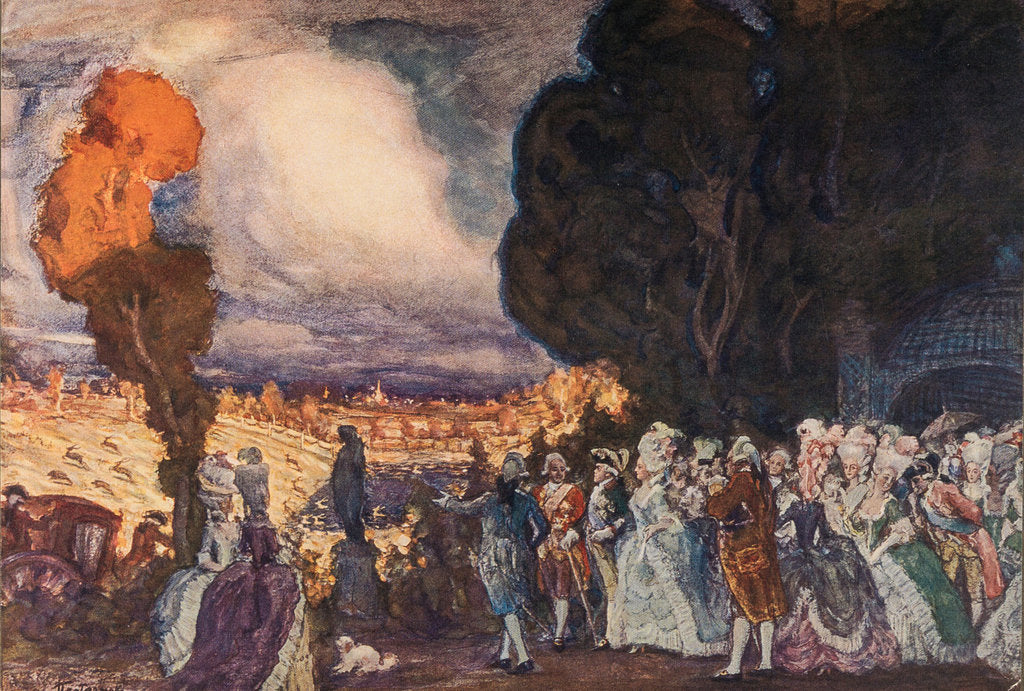 Detail of Grand Duke Pavel Petrovich and Grand Duchess Maria Fyodorovna at hunting near Stuttgart, 1911 by Anonymous