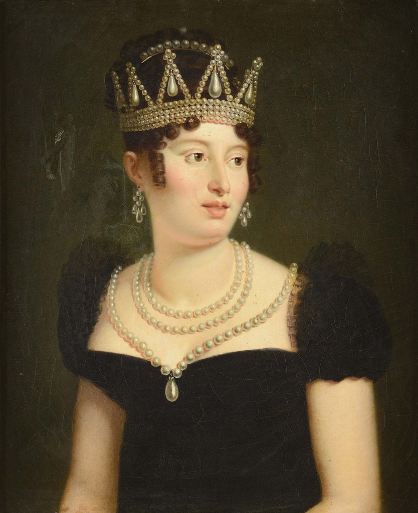 Detail of Portrait of Caroline Bonaparte by Anonymous