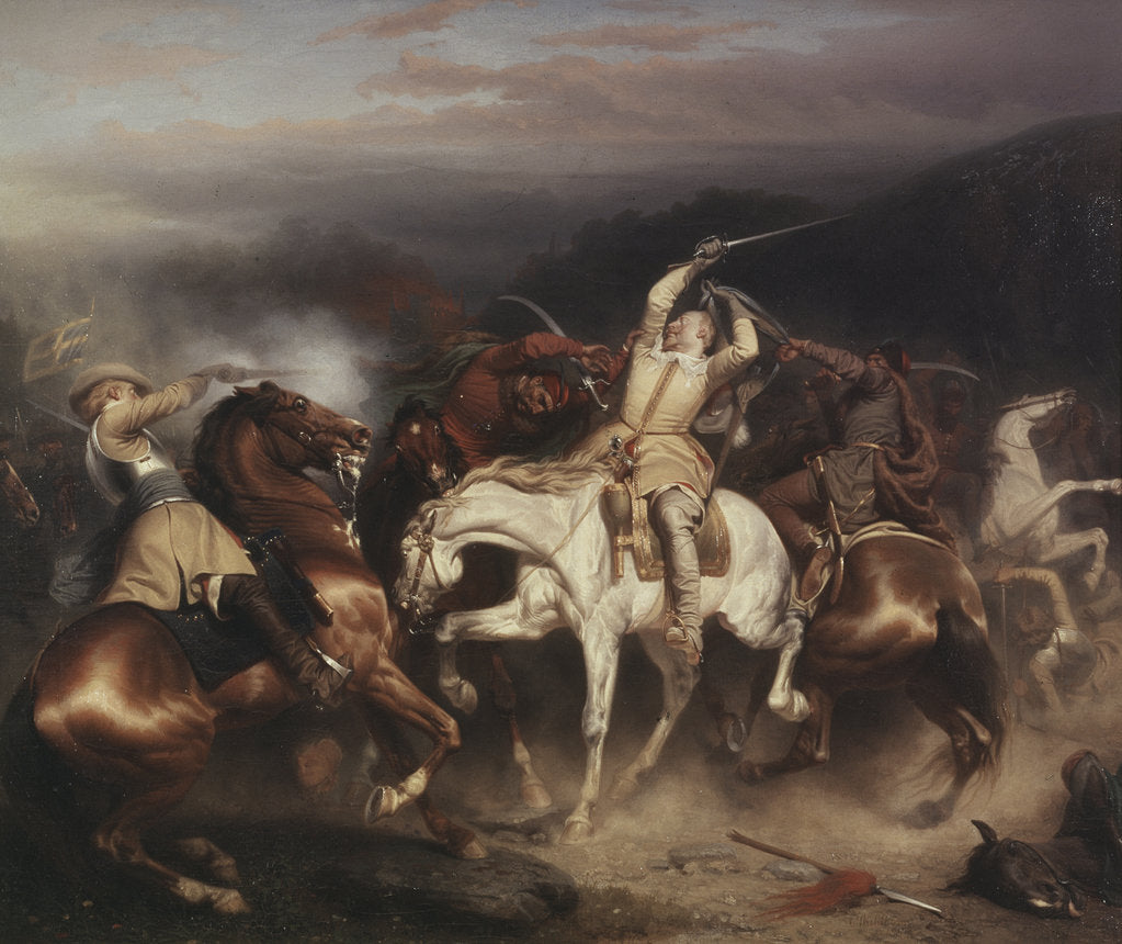 Detail of King Gustav II Adolf of Sweden at Stuhm, 1854 by Anonymous