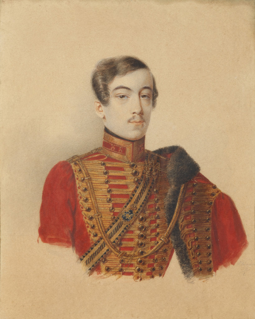 Detail of Vasily Pavlovich Nikitin, 1838 by Anonymous