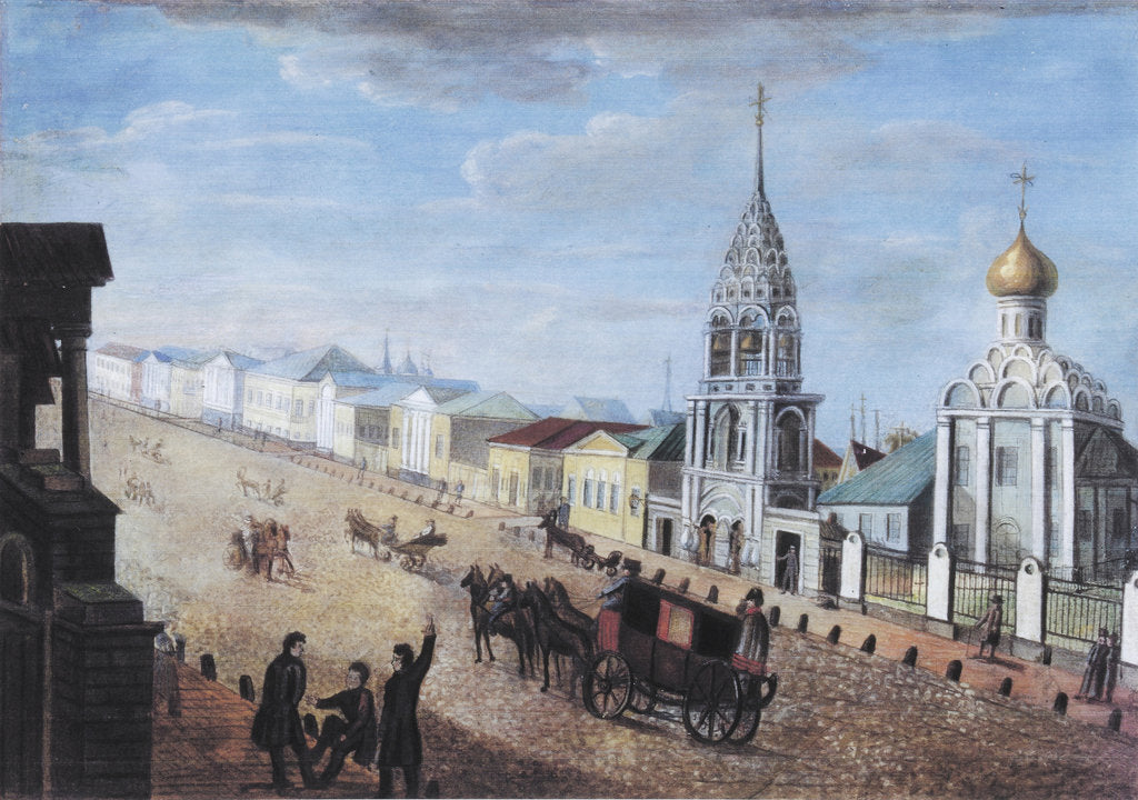 Detail of View of the Arbat Street in Moscow, 1830s by Anonymous