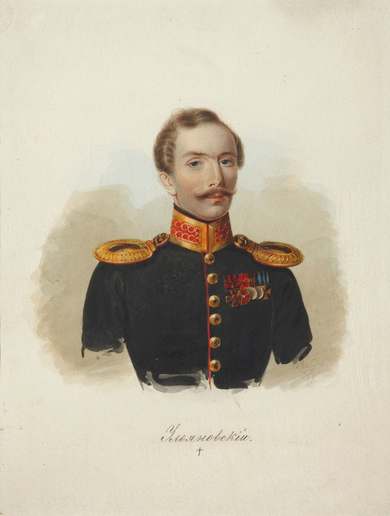 Detail of Viktor Semyonovich Ulyanovsky, 1839 by Anonymous