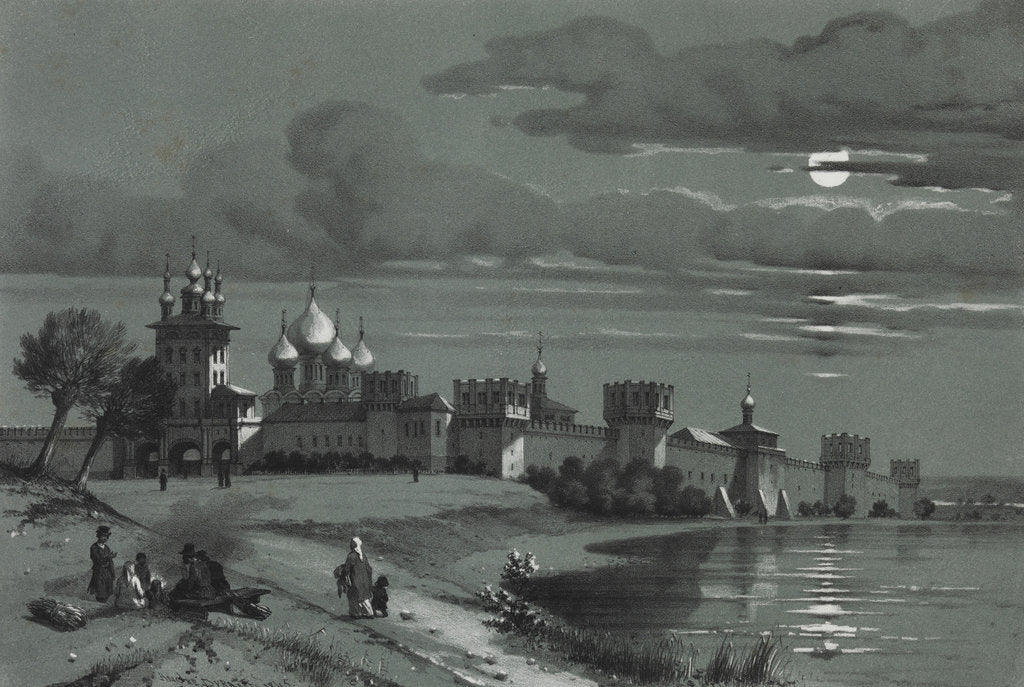 Detail of View of the Novodevichy Convent in Moscow, 1848 by Anonymous