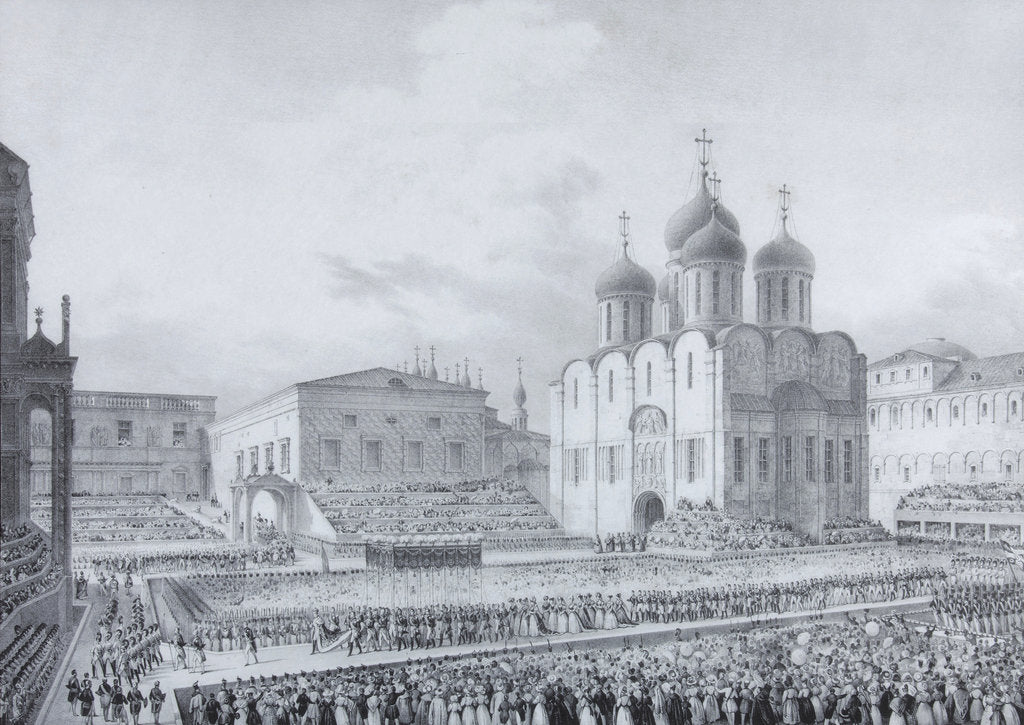 Detail of Cathedral Square, Kremlin, 1820s by Anonymous