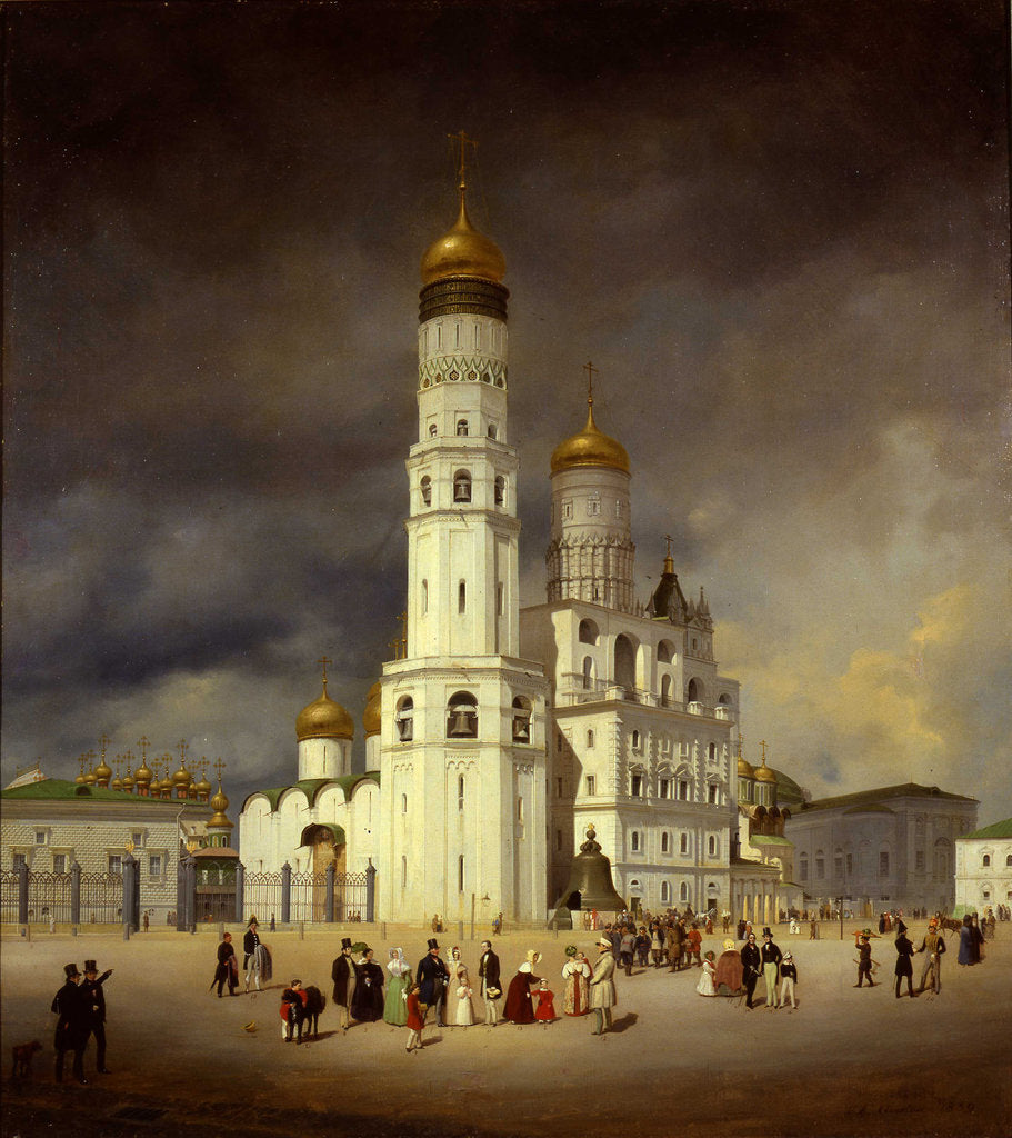Detail of Ivanovskaya Square in the Moscow Kremlin, 1839 by Anonymous