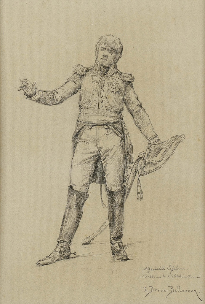 Detail of Marshal François-Joseph Lefebvre during the Abdication of Napoleon, 1814 by Anonymous