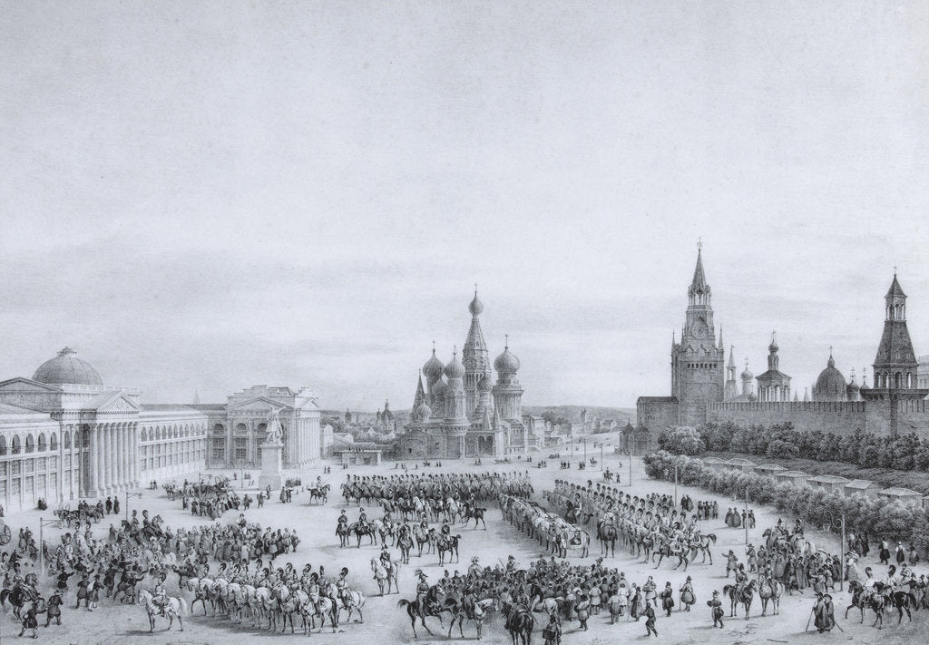 Detail of Red Square in Moscow, 1820s by Anonymous