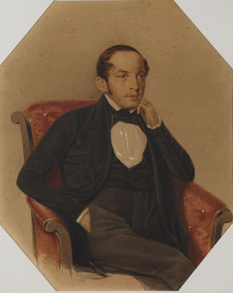 Detail of Vasily Petrovich Zubkov, 1846 by Anonymous