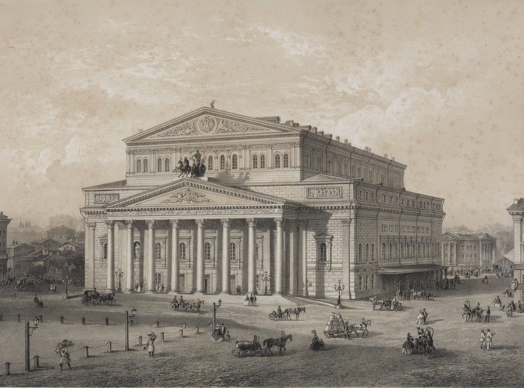 Detail of The Bolshoi Theatre in Moscow, 1859 by Anonymous