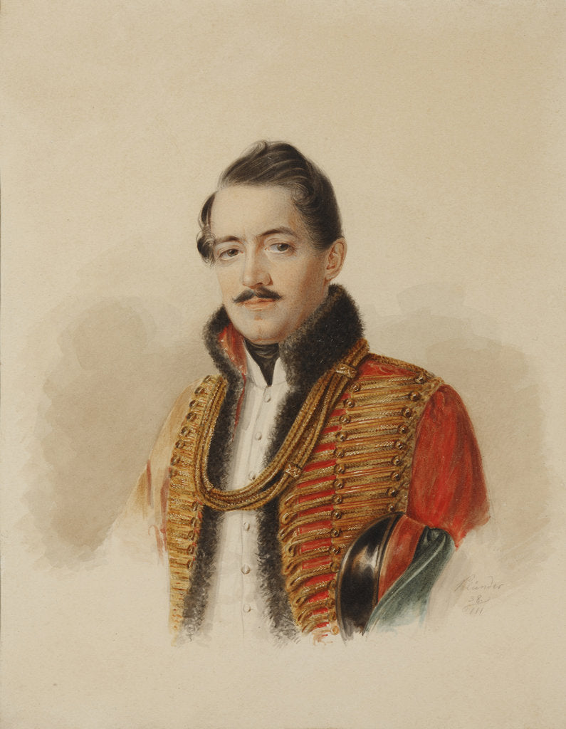 Detail of Dmitri Vasilyevich Meshcherinov, 1838 by Anonymous