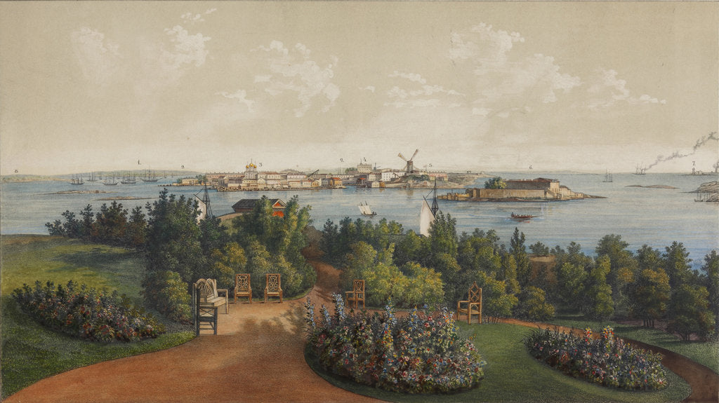 Detail of Panoramic View of Sveaborg and Helsingfors (Sheet 3), 1855 by Anonymous