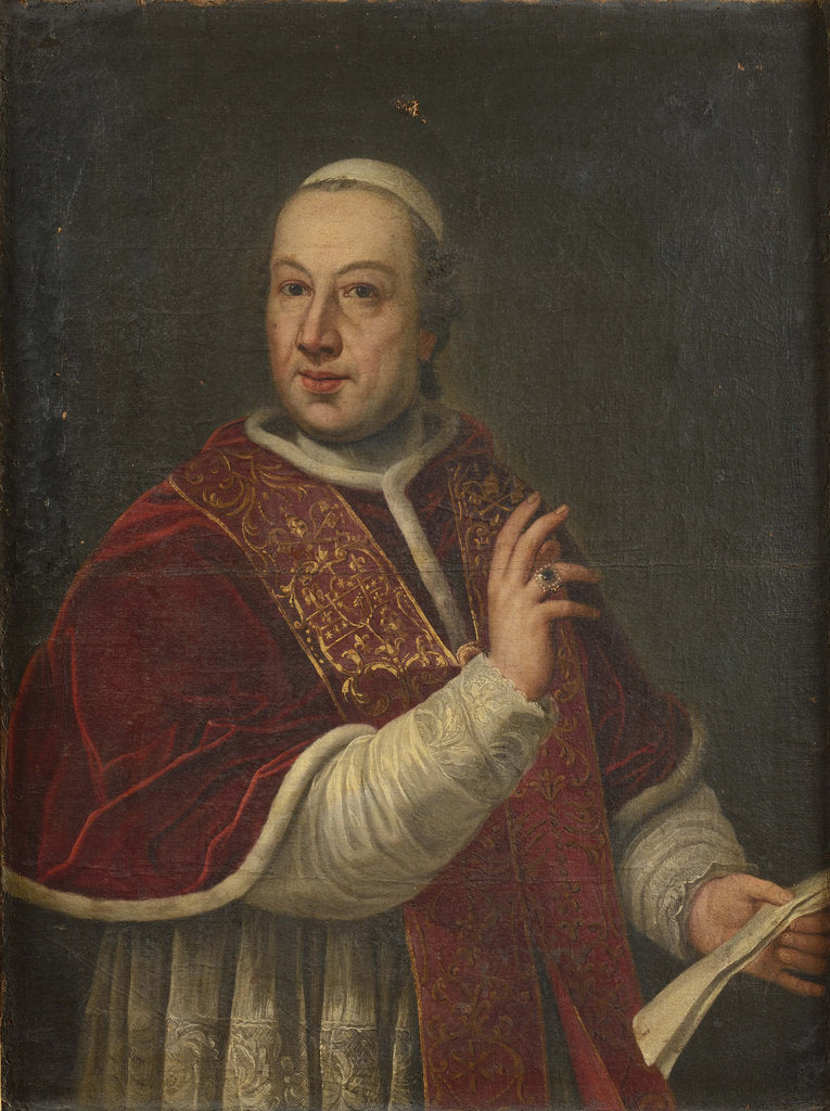 Detail of Portrait of the Pope Pius VI, Second Half of the 18th cen by Anonymous