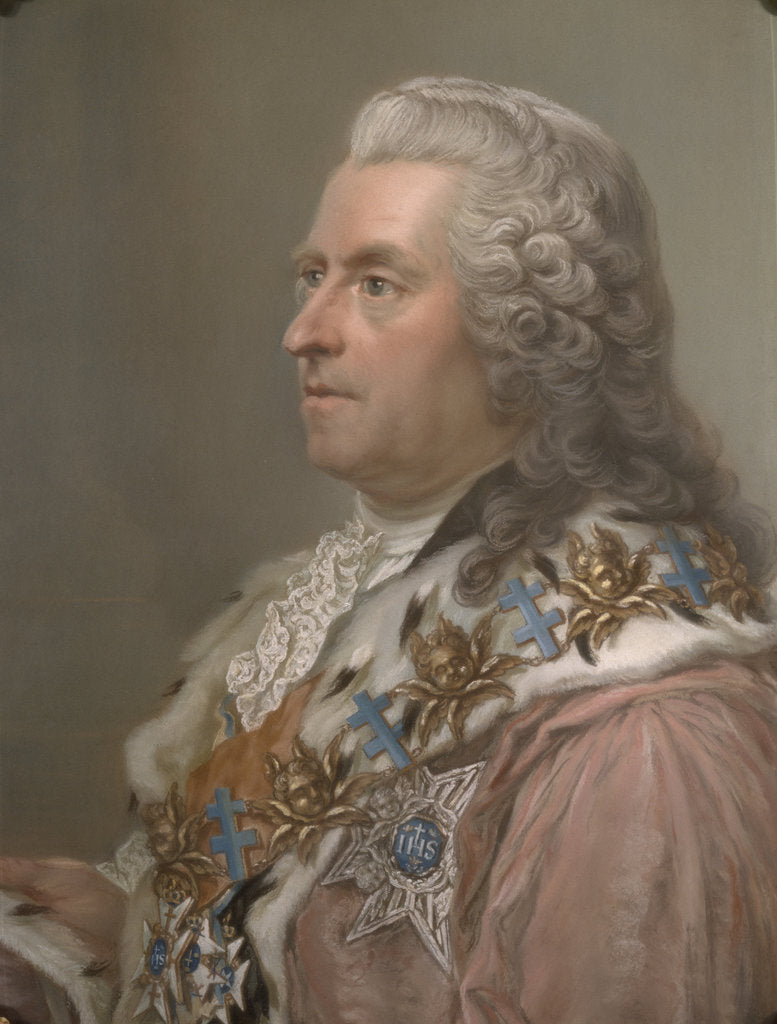 Detail of Portrait of Count Carl Gustaf Tessin, 1761 by Anonymous