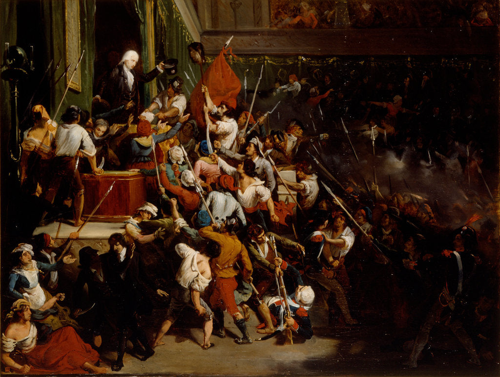 Detail of François Antoine de Boissy dAnglas saluting Jean Férauds head during the Prairial uprising, 1831 by Anonymous