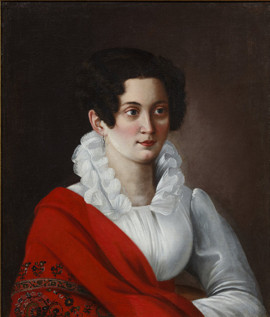 Detail of Portrait of Anna Nikolayevna Nashchokina, née Panova, 1820s by Anonymous