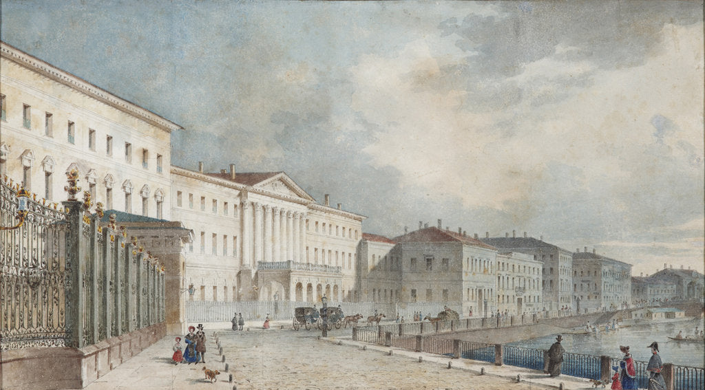 Detail of The Catherine Institute on the Fontanka river, 1839-1840 by Anonymous