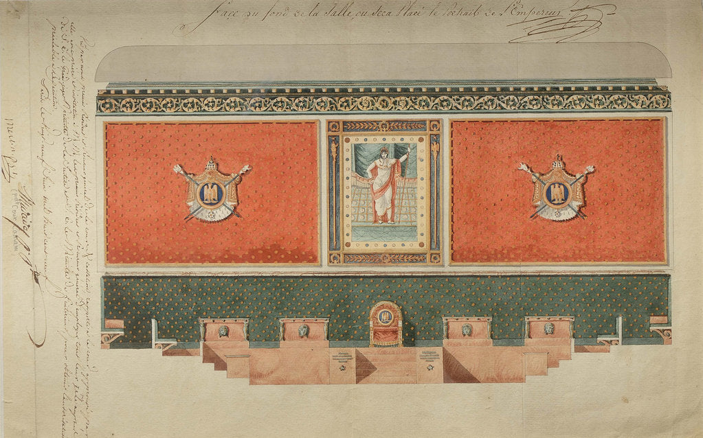 Detail of Decoration project for the Grand Chamber of the Court of Cassation, 1809 by Anonymous
