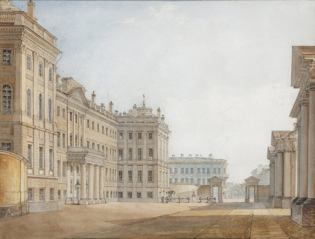 Detail of View of the Anichkov Palace in St Petersburg, 1830s by Anonymous