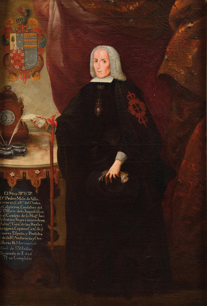 Detail of Portrait of Pedro Malo de Villavicencio by Anonymous