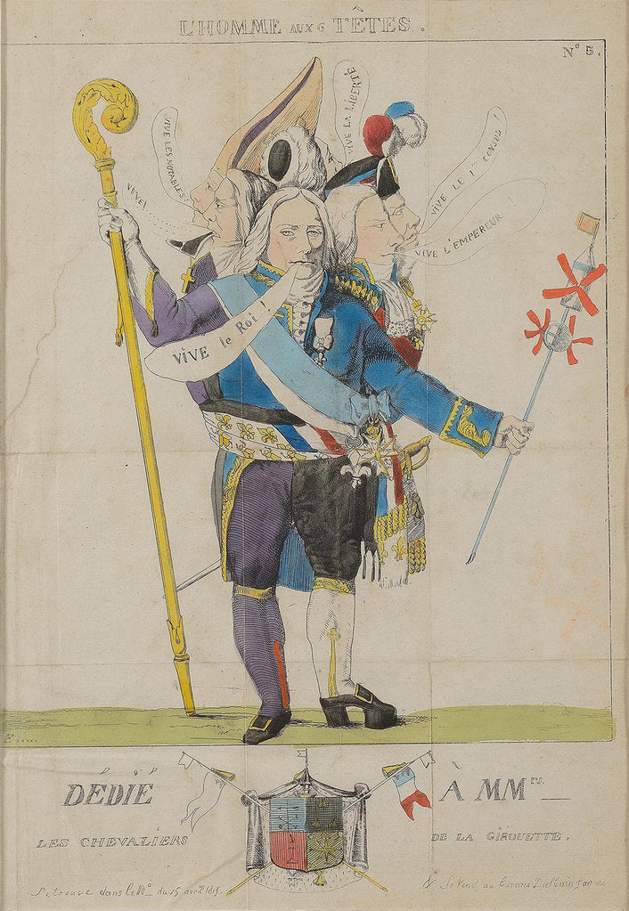 Detail of Talleyrand - the man with six heads, 1815 by Anonymous
