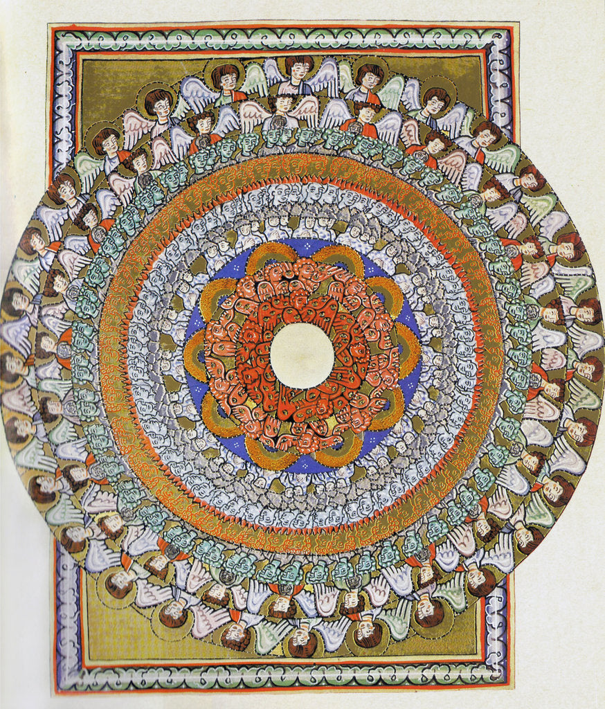 Detail of The Choir of Angels. Miniature from Liber Scivias by Hildegard of Bingen, c. 1175 by Anonymous