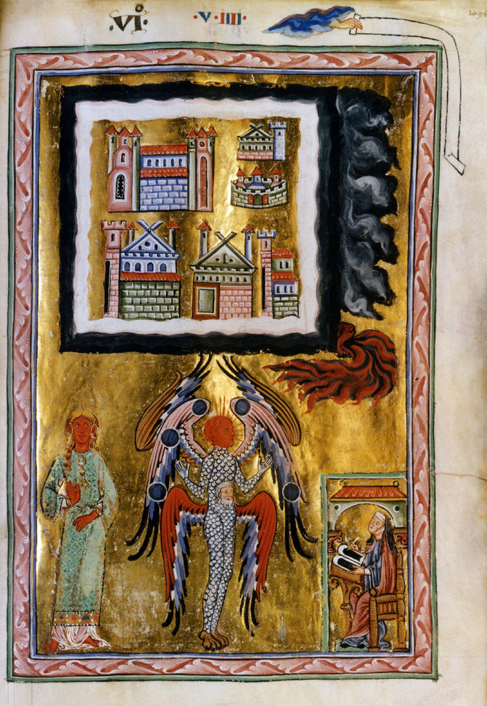 Detail of The Completion of the Cosmos (Vision from Liber Divinorum Operum), ca 1220-1230 by Anonymous