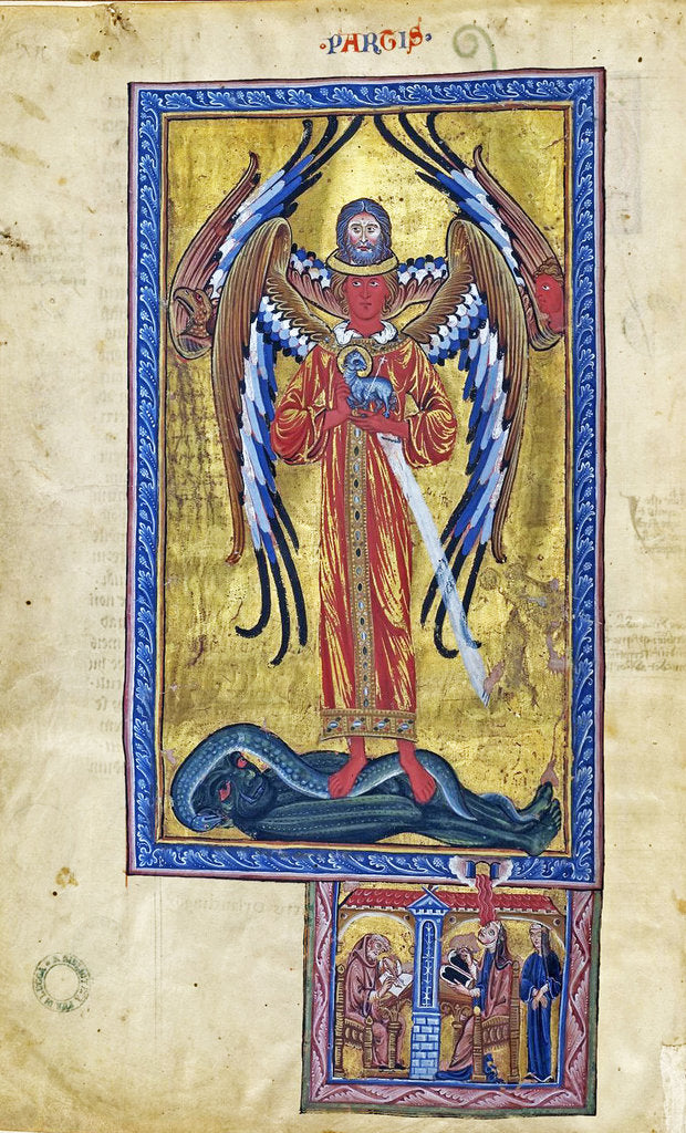 Detail of Theophany of Divine Love. (Vision from Liber Divinorum Operum), ca 1220-1230 by Anonymous