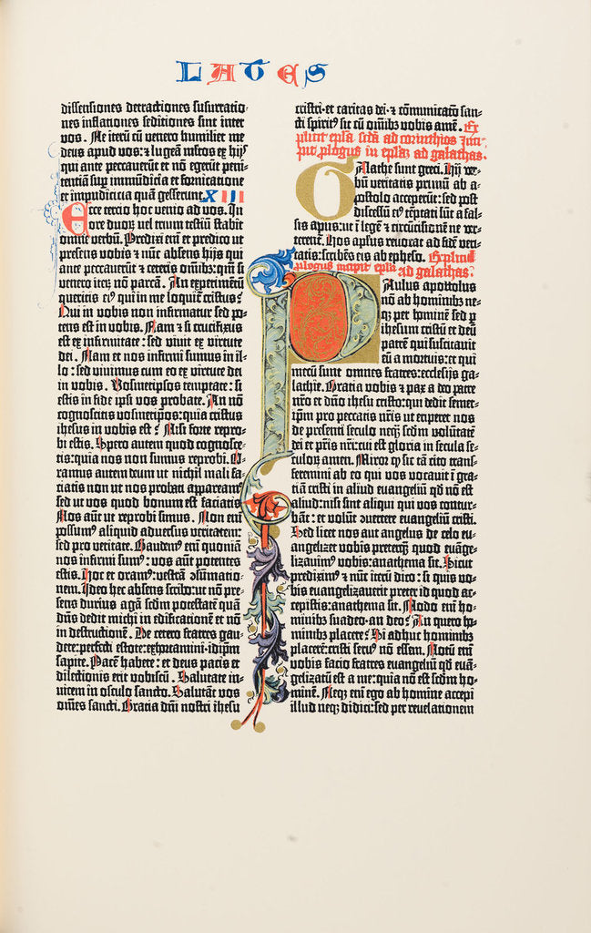 Detail of The Gutenberg Bible, 1454 by Anonymous