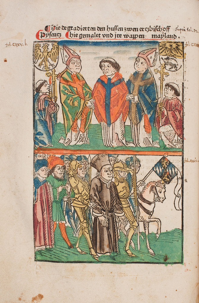 Detail of Jan Hus delivered over to the secular power by Anonymous