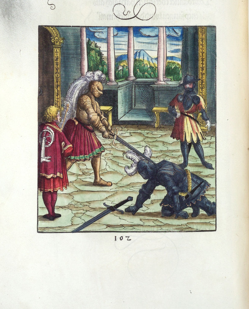 Detail of The Knights Tournament. From: Der Theuerdank by Melchior Pfinzing, 1517 by Anonymous