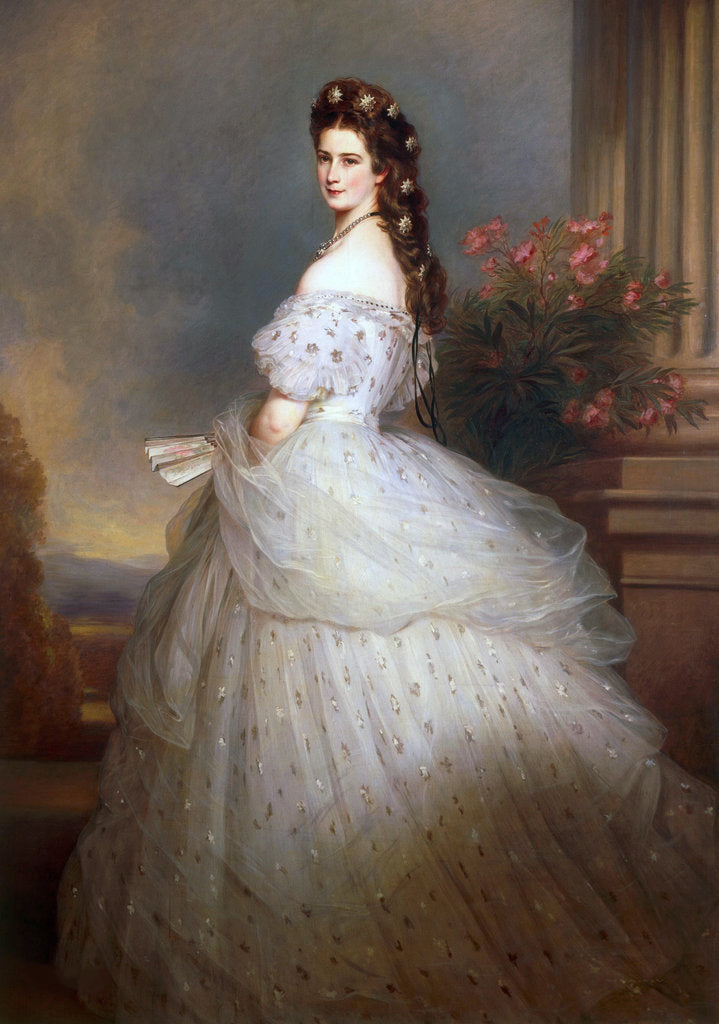 Detail of Empress Elisabeth of Austria with Diamond stars in her hair, 1865 by Anonymous