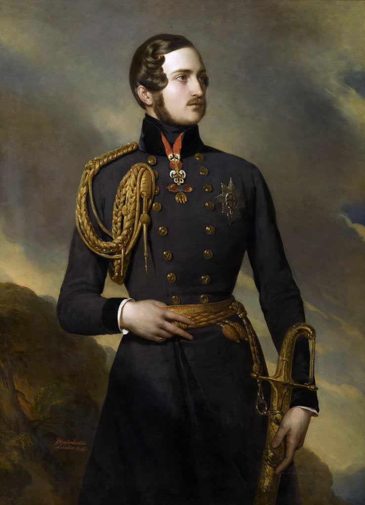 Detail of Portrait of Prince Albert of Saxe-Coburg and Gotha, 1842 by Anonymous
